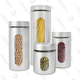 Estilo Stainless Steel Canisters, Set of 4 | $17 | Amazon